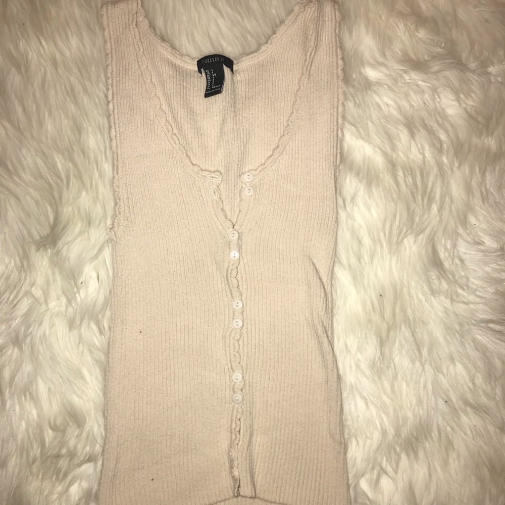 Button up sweater tank
